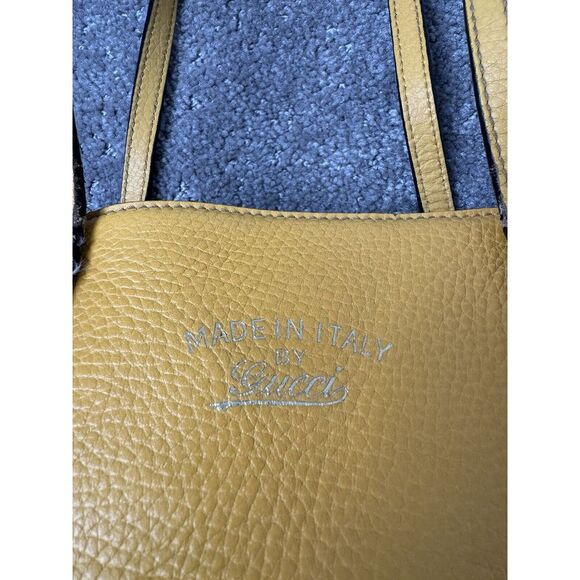 Gucci Swing Yellow Gold Hardware Leather Tote Bag Shoulder Storage Lad - Picture 2 of 16